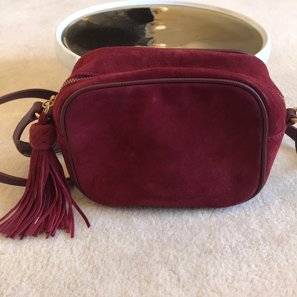 Ann Taylor Wine Colored Small Crossbody Bag